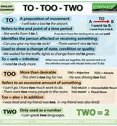 Image result for To Too or Two