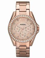 Image result for Fossil Watch Pink Metallic Box