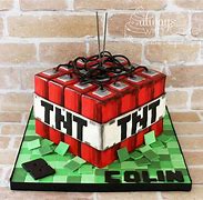 Image result for Minecraft TNT Cake