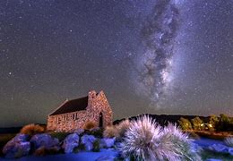 Image result for Moon and Milky Way Over New Zeland