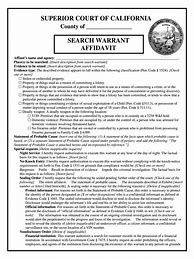 Image result for Search Warrant Affidavit Sample