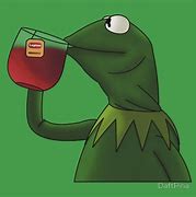Image result for Kermit Tea Meme Drawing