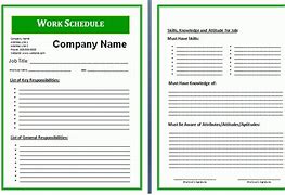Image result for Word Template for Schedule