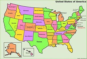 Image result for Printable US Map with States Labeled