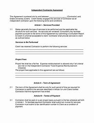 Image result for Simple Independent Contractor Agreement