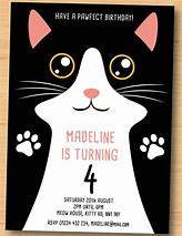 Image result for Cat Birthday Card Template