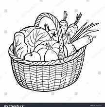 Image result for Black and White Food Basket