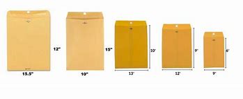Image result for Yellow Manila Envelope Sizes