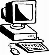Image result for Working On Computer Clip Art Black and White