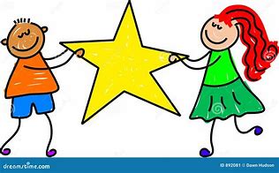 Image result for Three Children Holding a Shooting Star Drawing