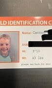 Image result for Child ID Card