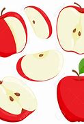 Image result for Cut Apple Cartoon