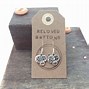 Image result for silver buttons earring