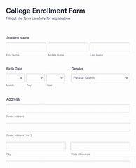 Image result for College Registration Form