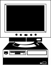 Image result for Computer Clip Art Black White
