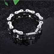 Image result for Stainless Steel Motorcycle Chain Bracelet