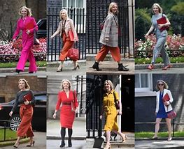 Image result for Liz Truss Green Dress