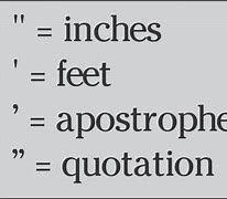 Image result for Feet Measure Symbol