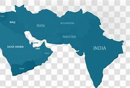 Image result for Map of India with Middle East Countries