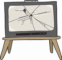 Image result for Broken TV Screen Cartoon