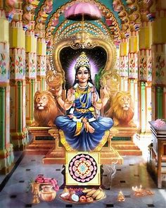Maa Rajarajeshwari Maheshwari Parvati Durga | Goddess artwork, Hindu ...