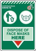 Image result for Proper Disposal of Mask Signage