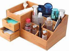 Image result for Wood Makeup Organizer