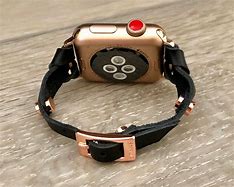 Image result for Rose Gold Apple Watch with Black Sports Band