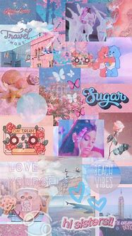 Image result for Kawaii Pink and Blue Wallpaper