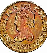 Image result for Gold 1825 Columbia Gold Peso