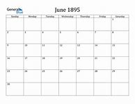 Image result for June 1895 Calendar