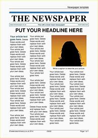 Image result for Newspaper Article Format Template