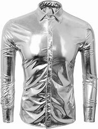 Image result for Metalic Silver Shirt