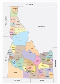 Image result for Idaho Counties Map