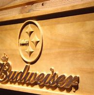 Image result for Budweiser Beer Neon Sign with Steelers Logo