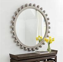 Image result for Round Wood Ball Mirror