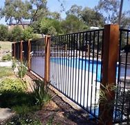 Image result for Landscaping around Pool Fence