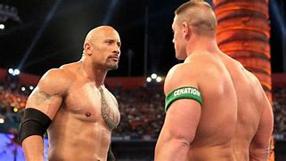 Image result for John Cena Punching Dwayne Johnson