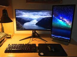 Image result for Dual Screen Desktop Monitor