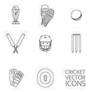 Image result for Cricket Sport Outline
