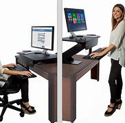 Image result for Standing Desk Dual Monitor