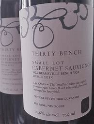 Image result for Thirty Bench Cabernet Franc Small Lot Thirty Bench