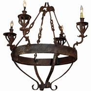 Image result for Spanish Style Wrought Iron Chandeliers