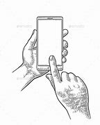 Image result for Old Hand Holding Phone Drawing