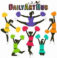 Image result for Silhouette Cheerleader Child