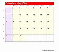Image result for Calendar May 1898