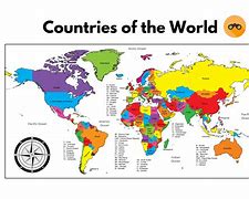 Image result for Map of World Showing Countries