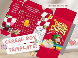 Image result for Blank Blue Cereal Box Template