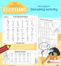 Image result for Ancient Egypt Hieroglyphics Worksheet