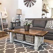 Image result for Farmhouse Coffee Table and TV Stand